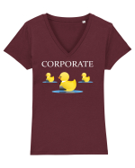 Corporate Tricou mânecă scurtă guler V Damă Evoker