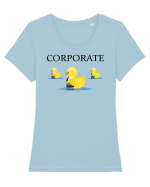 Corporate Tricou mânecă scurtă guler larg fitted Damă Expresser