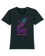 Mesaj motivational - DARE TO DREAM Tricou mânecă scurtă guler V Bărbat Presenter