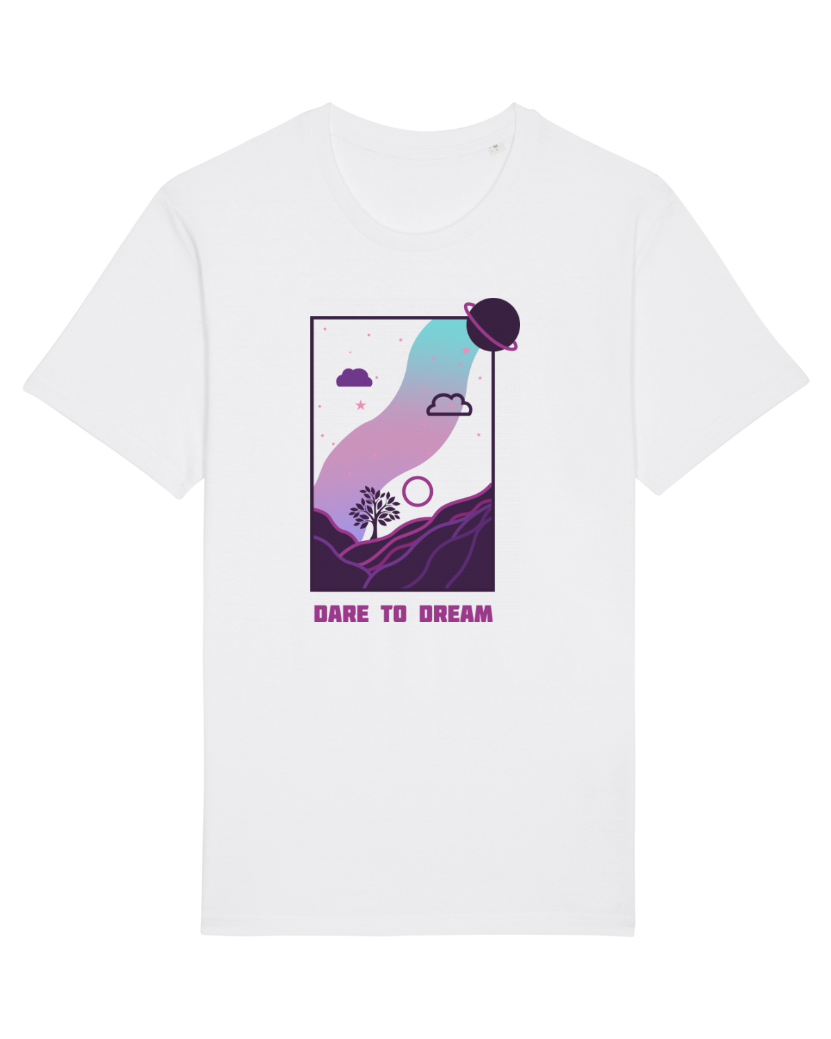 Tricou mânecă scurtă Unisex Rocker White