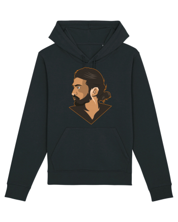 illustratie - Bearded Man Black