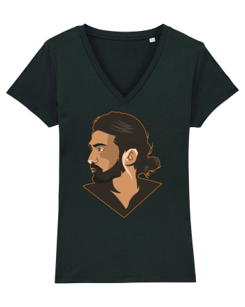 illustratie - Bearded Man Black
