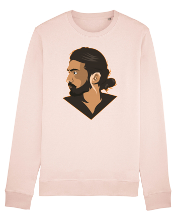 illustratie - Bearded Man Candy Pink