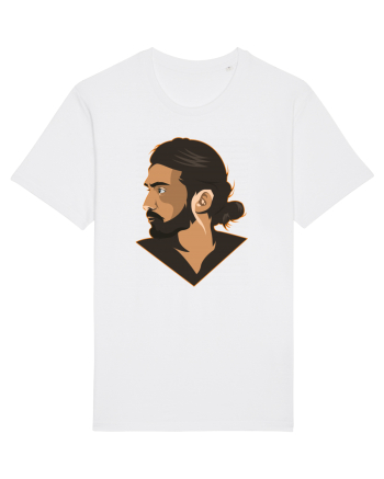 illustratie - Bearded Man White