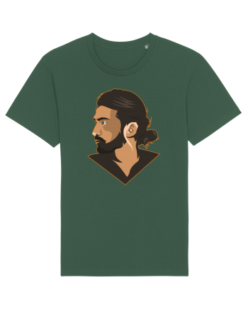 illustratie - Bearded Man Bottle Green