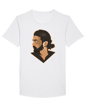 illustratie - Bearded Man White