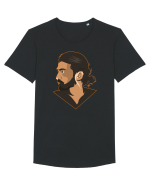 illustratie - Bearded Man Tricou mânecă scurtă guler larg Bărbat Skater