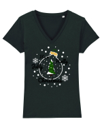Mesaj de Craciun : It's a Holly Jolly Christmas Tricou mânecă scurtă guler V Damă Evoker