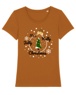 Mesaj de Craciun : It's a Holly Jolly Christmas Tricou mânecă scurtă guler larg fitted Damă Expresser