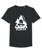 Poker Tricou mânecă scurtă guler larg Bărbat Skater