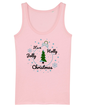 Mesaj de Craciun : It's a Holly Jolly Christmas - Albastru Cotton Pink