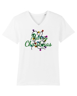 Mesaj de Craciun : Marry Christmas - Verde Tricou mânecă scurtă guler V Bărbat Presenter