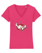 Grrrr Tricou mânecă scurtă guler V Damă Evoker