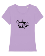 Grrrr Tricou mânecă scurtă guler larg fitted Damă Expresser