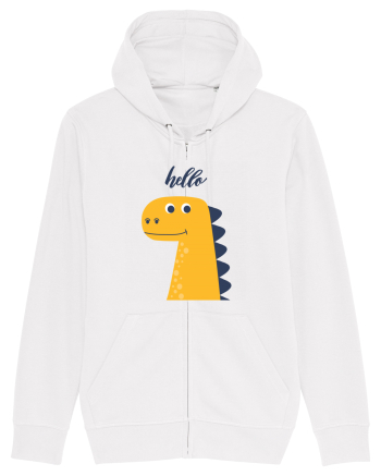 Tricou Dinozaur White