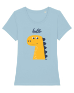 Tricou Dinozaur Tricou mânecă scurtă guler larg fitted Damă Expresser
