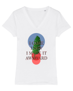 Mesaj amuzant - I CAME I SAW Tricou mânecă scurtă guler V Damă Evoker