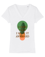 Mesaj amuzant - I CAME I SAW Tricou mânecă scurtă guler V Damă Evoker