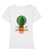 Mesaj amuzant - I CAME I SAW Tricou mânecă scurtă guler larg fitted Damă Expresser
