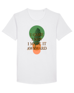 Mesaj amuzant - I CAME I SAW Tricou mânecă scurtă guler larg Bărbat Skater