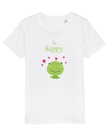 Tricou Be Happy White