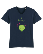 Tricou Be Happy Tricou mânecă scurtă guler V Bărbat Presenter