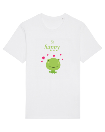 Tricou Be Happy White