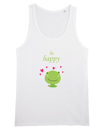Tricou Be Happy White