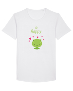 Tricou Be Happy Tricou mânecă scurtă guler larg Bărbat Skater
