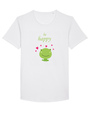 Tricou Be Happy White