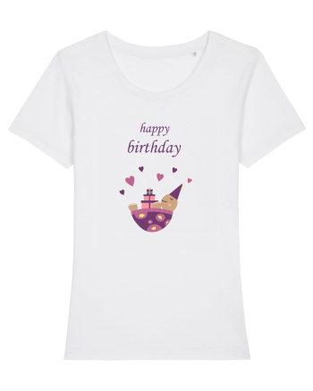 Tricou Happy Birthday White
