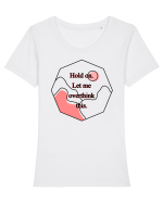 Hold on. Let me overtink this. Tricou mânecă scurtă guler larg fitted Damă Expresser