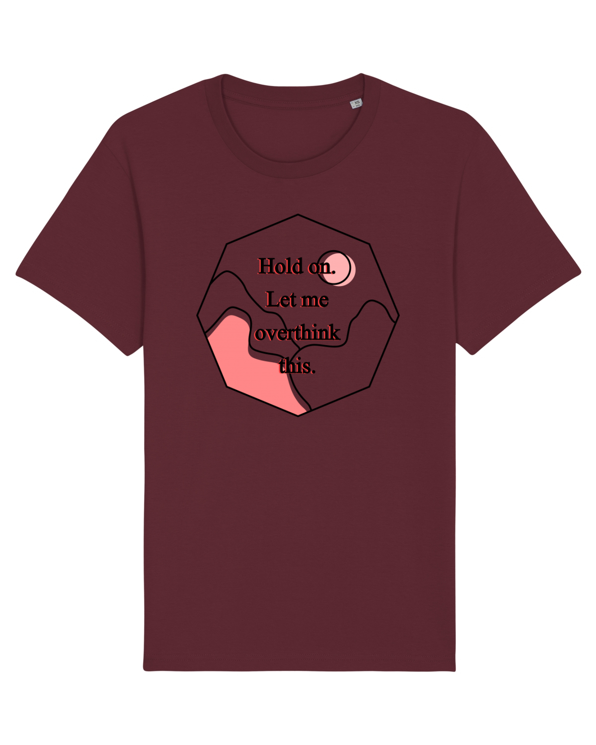 Tricou mânecă scurtă Unisex Rocker Burgundy