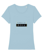 Tricou Take it easy Tricou mânecă scurtă guler larg fitted Damă Expresser