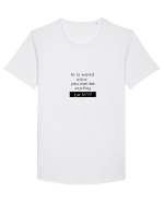 Tricou be kind Tricou mânecă scurtă guler larg Bărbat Skater
