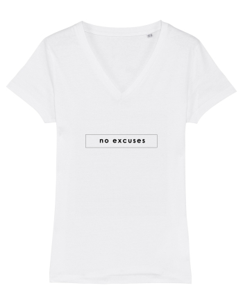 Tricou no excuses White