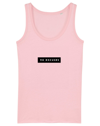 Tricou no excuses white Cotton Pink