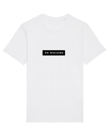 Tricou no excuses white White