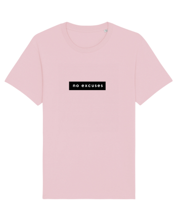 Tricou no excuses white Cotton Pink