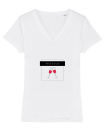 Tricou Moldova Tricou mânecă scurtă guler V Damă Evoker
