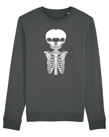 alien skull with ribs/white Anthracite