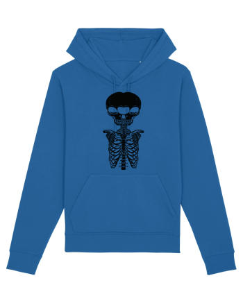 alien skull with ribs/balck Hanorac Unisex Drummer