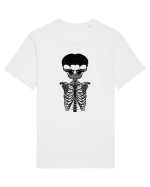 alien skull with ribs/balck Tricou mânecă scurtă Unisex Rocker