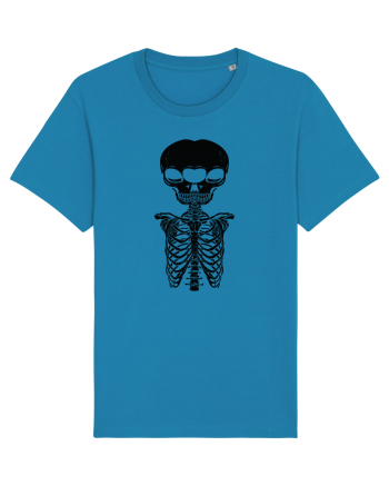 alien skull with ribs/balck Azur