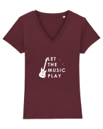 Let the music play Tricou mânecă scurtă guler V Damă Evoker