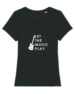 Let the music play Tricou mânecă scurtă guler larg fitted Damă Expresser