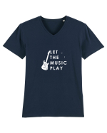 Let the music play Tricou mânecă scurtă guler V Bărbat Presenter