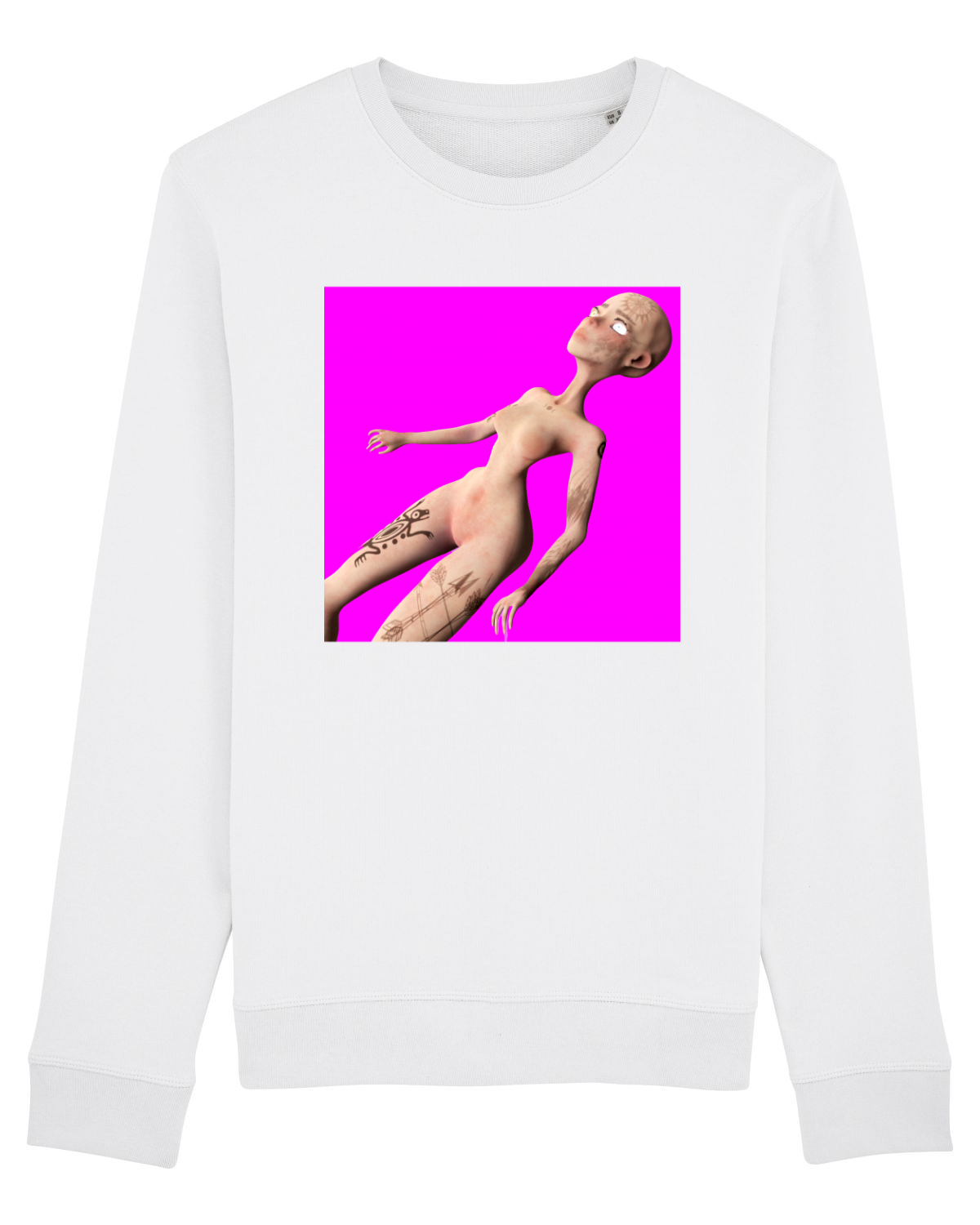 Bluză mânecă lungă Unisex Rise White