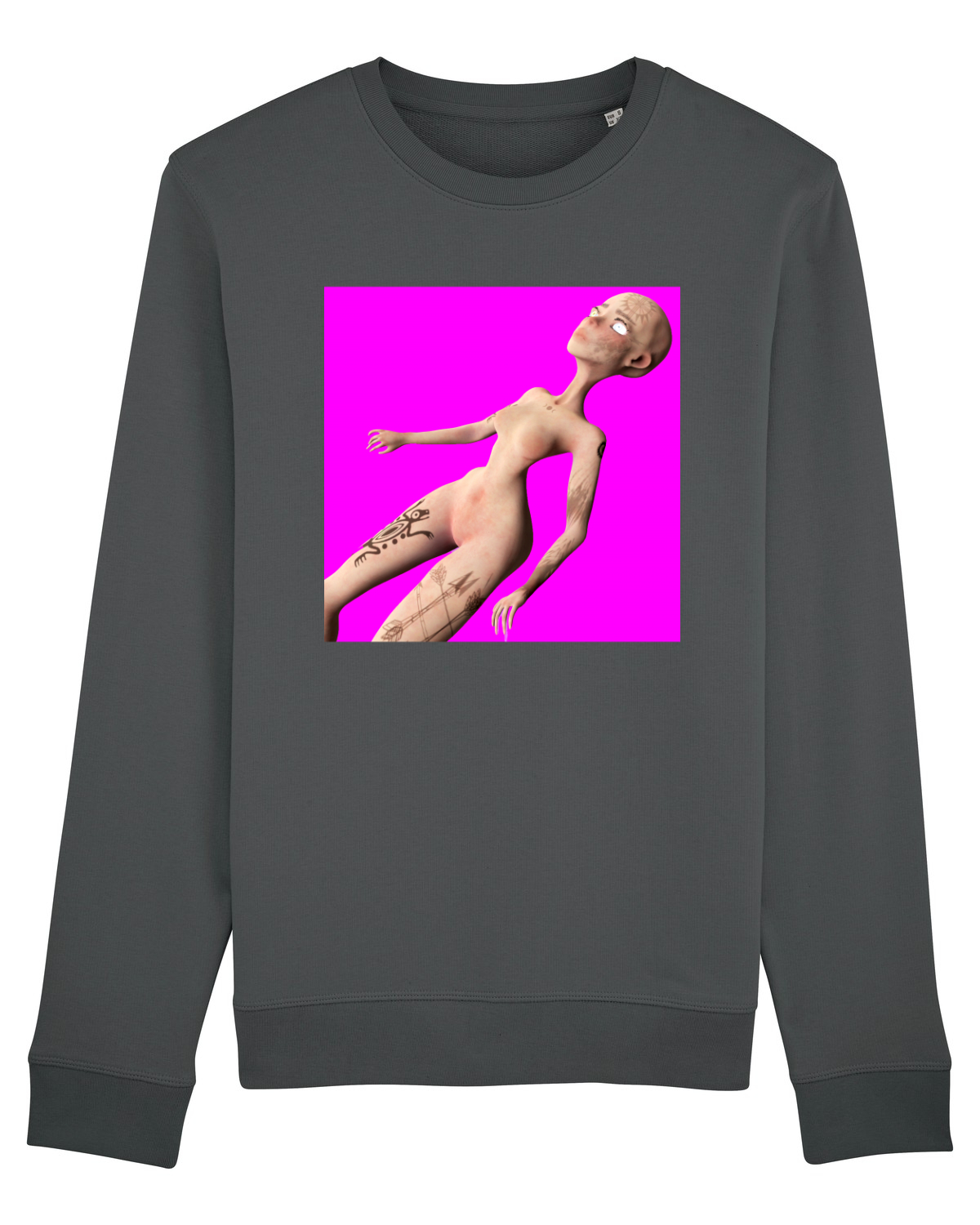 Bluză mânecă lungă Unisex Rise Anthracite