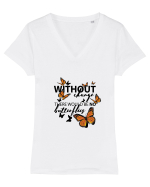 WITHOUT Change Tricou mânecă scurtă guler V Damă Evoker